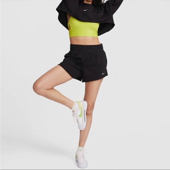 Nike Pants - Nike High Waisted French Terry Shorts Black Size Small